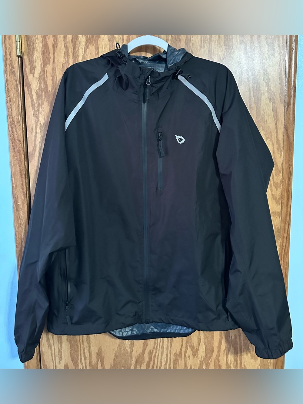 baleaf XL Rain Jacket Windbreaker Running Cycling Hiking Lightweight Reflective